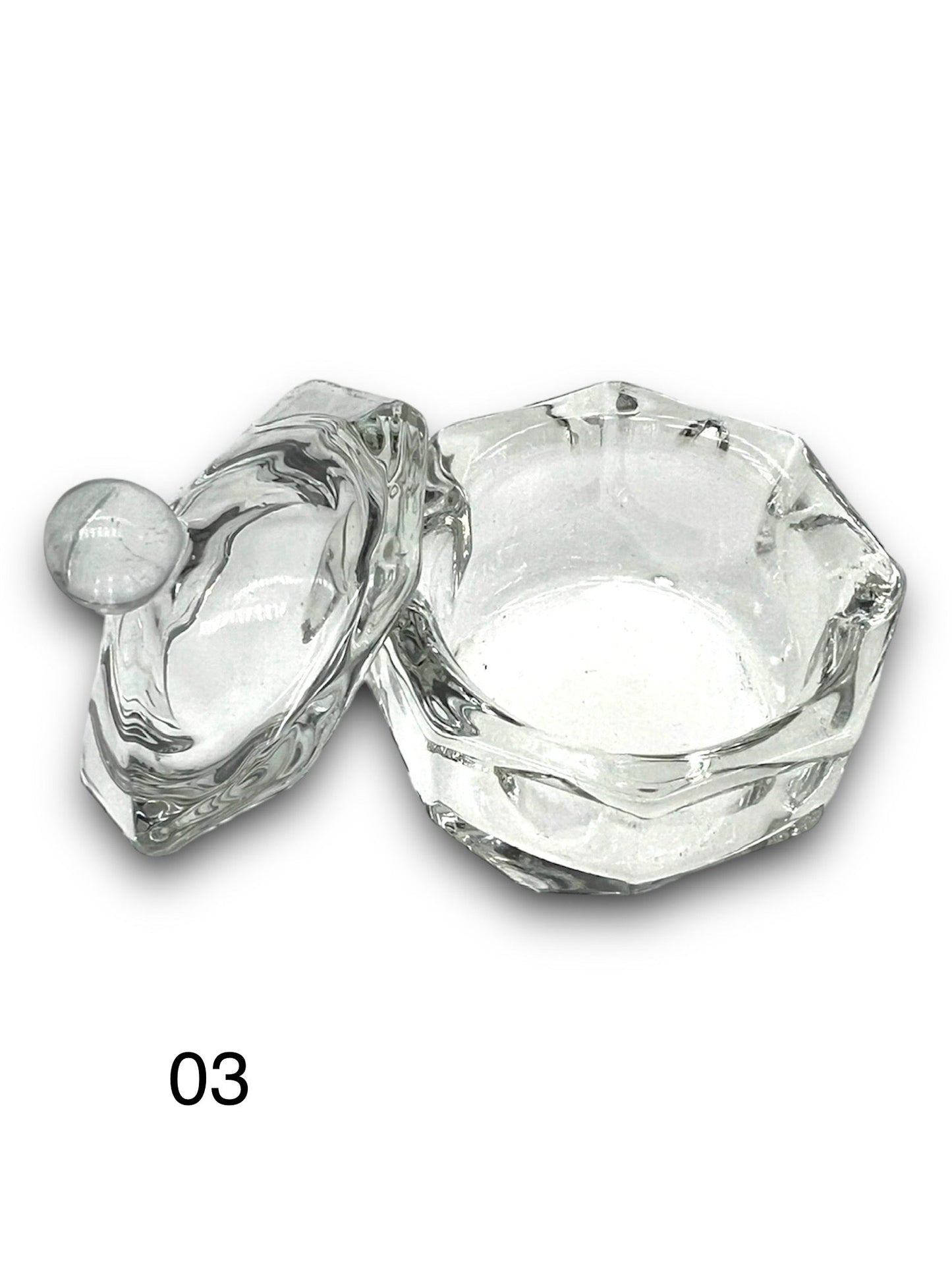 Clear Dappen Dish With Lid #03 - LB BEAUTY