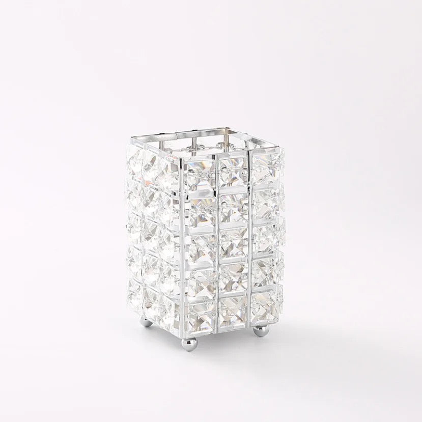 Handcrafted Crystal Makeup/Nail Brush Holder - LB BEAUTY