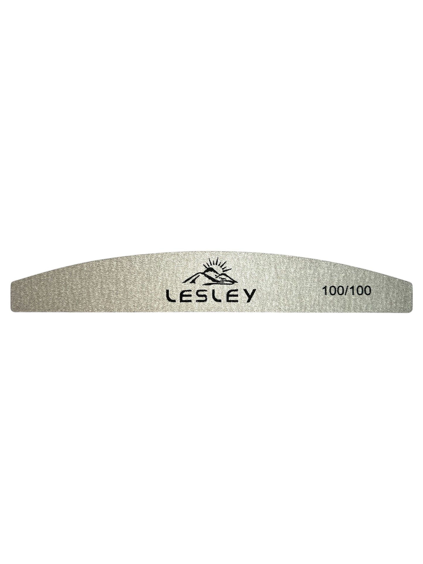 Lesley Half Moon Nail File Grey 100/100 - LB BEAUTY