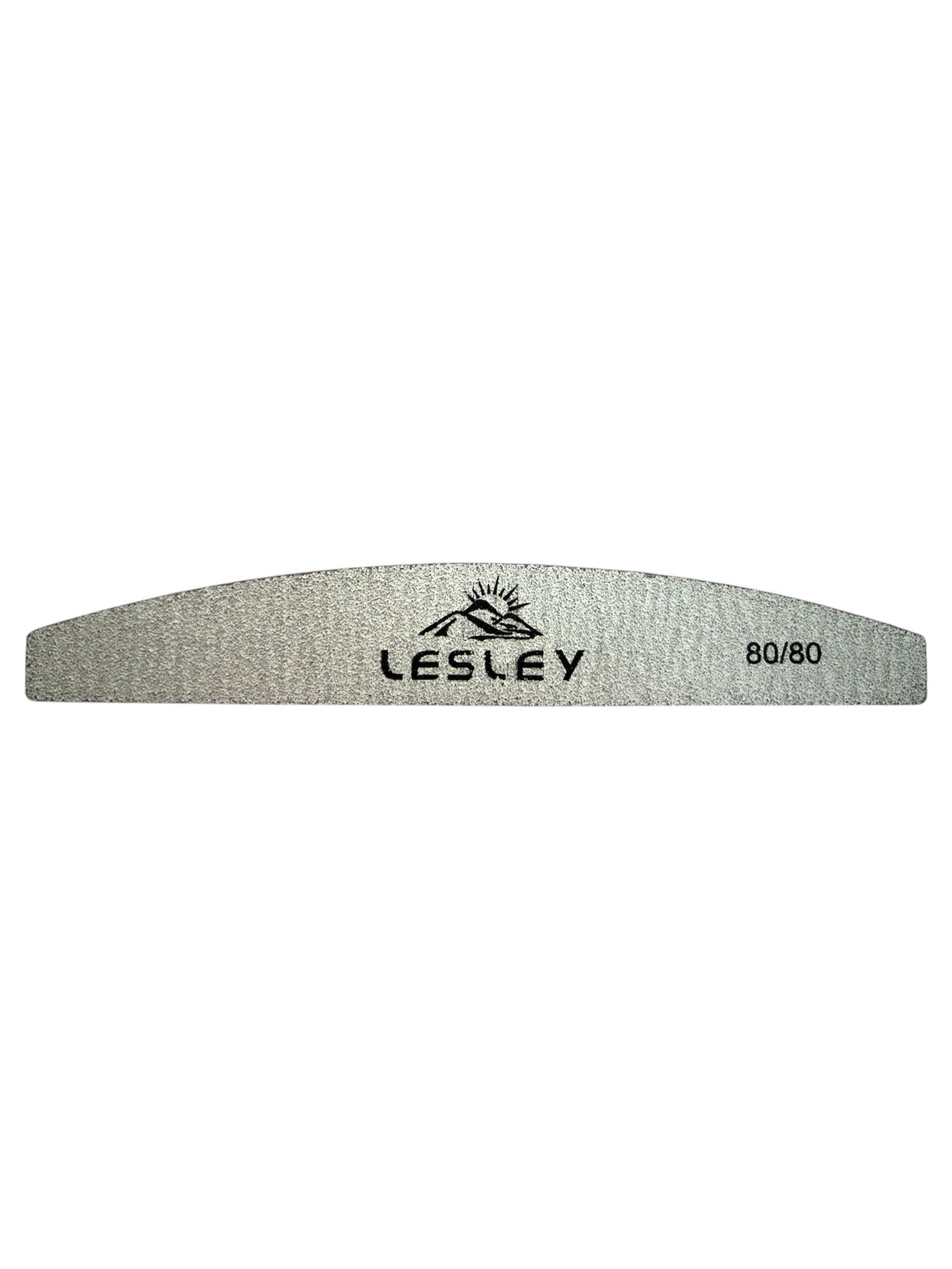 Lesley Half Moon Nail File Grey 80/80 - LB BEAUTY