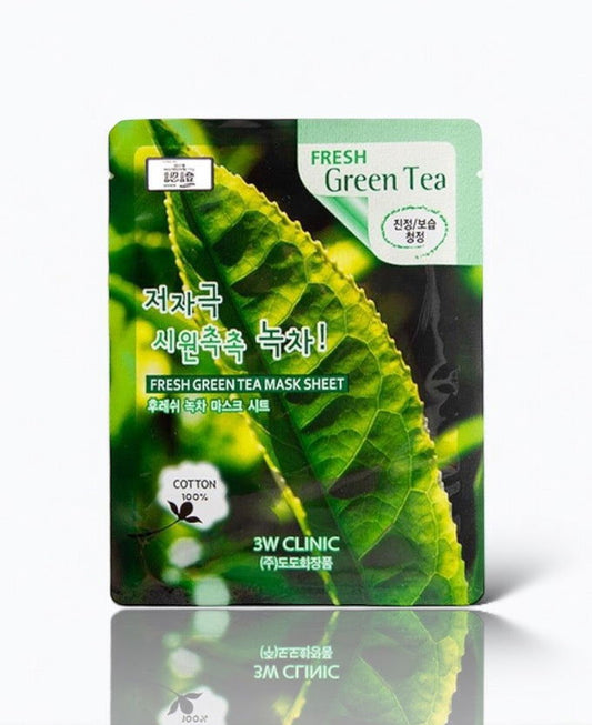 3W Clinic Fresh Green Tea Mask Sheet - LB BEAUTY 