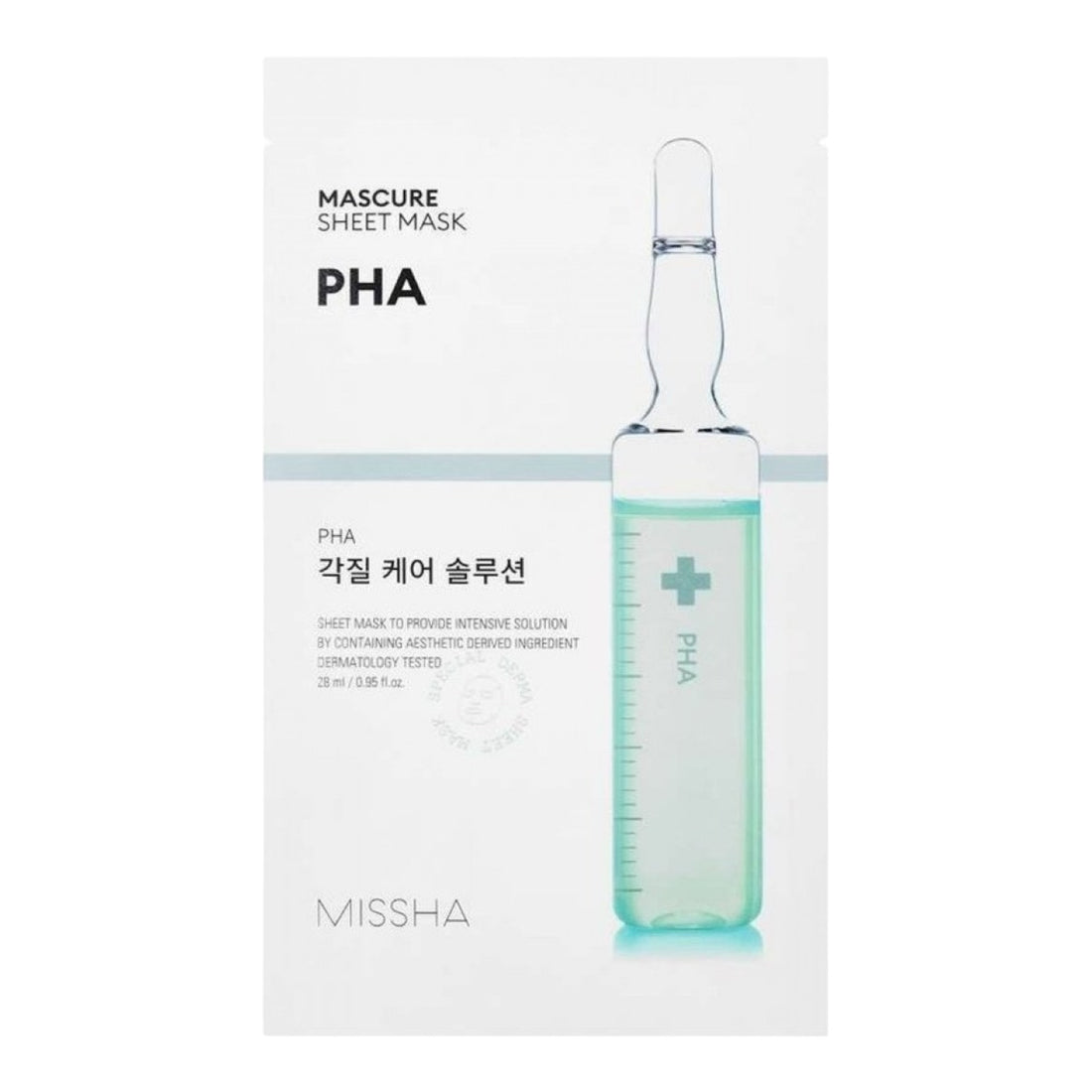 Missha PHA skincare product packaging on a white background. icelnd