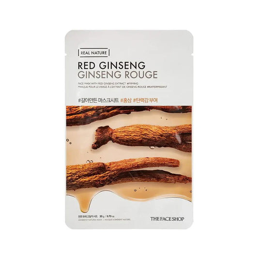 The Face Shop Real Nature Face Mask With Red Ginseng Extract - LB BEAUTY 