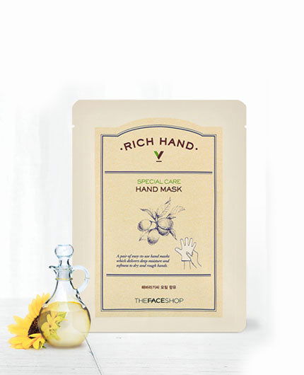 The Face Shop Rich Hand V Special Care Hand Mask - LB BEAUTY 